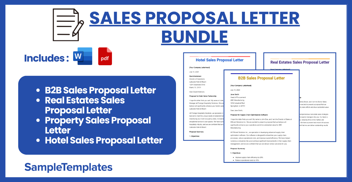 sales proposal letter bundle