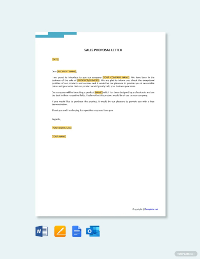 sales proposal letter template