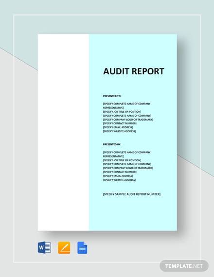 FREE 31 Sample Audit Reports In PDF MS Word   Sample Audit Report 