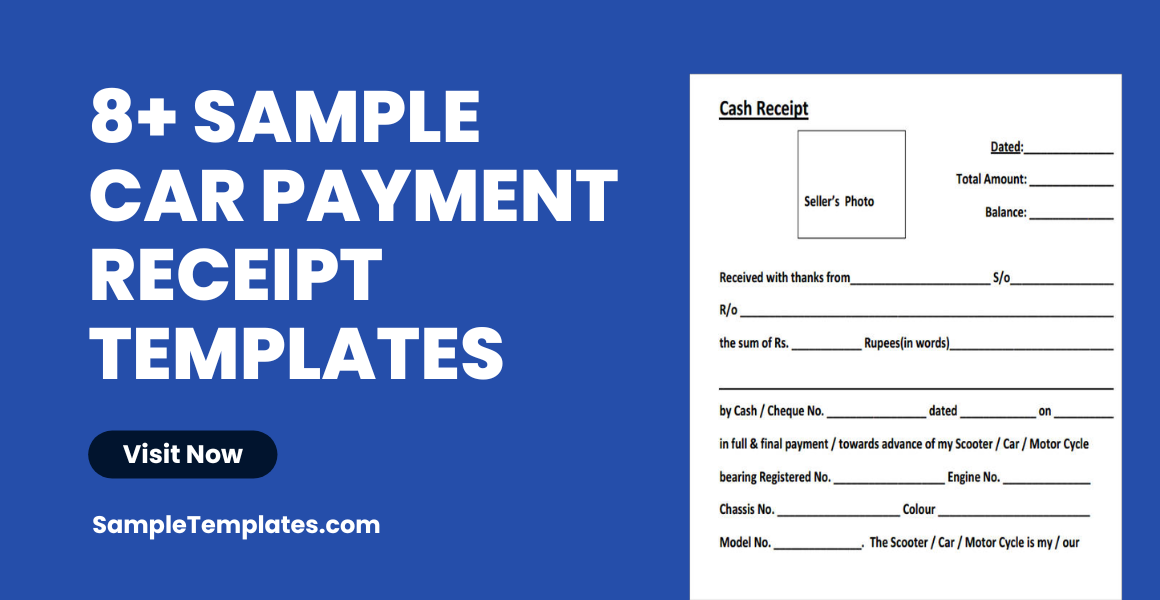 Sample Car Payment Receipt Templates