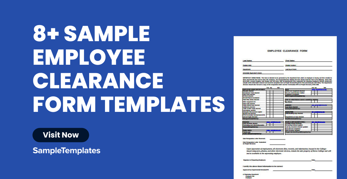 sample employee clearance form templates