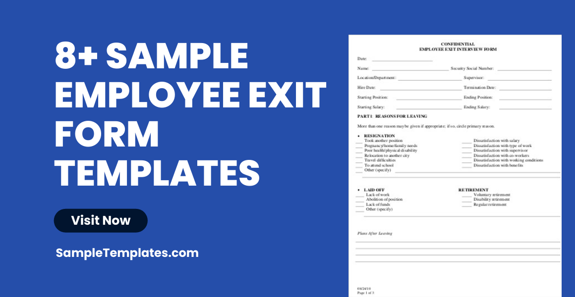 sample employee exit form templates