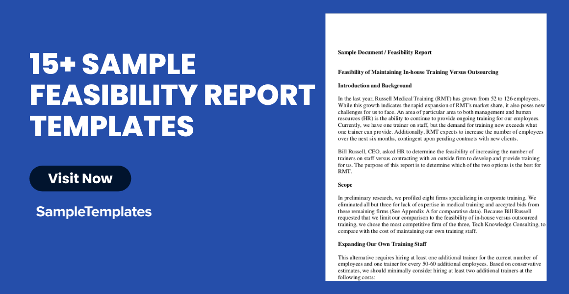 sample feasibility report templates
