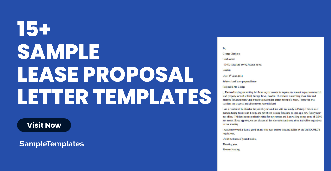 Sample Lease Proposal Letter Templates