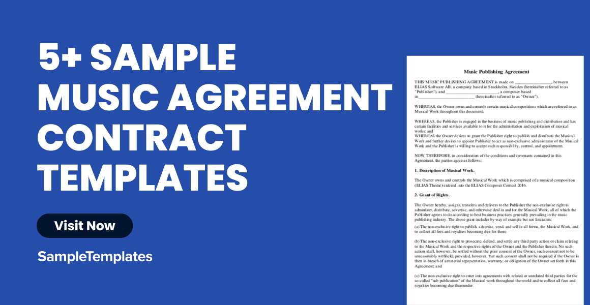 sample music agreement contract templates