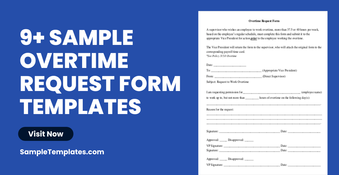 sample overtime request form templates