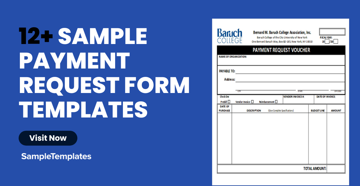 sample payment request form template