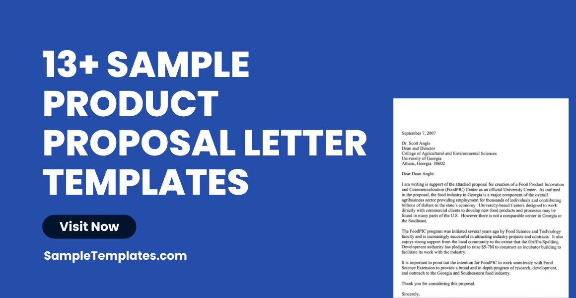 sample product proposal letter template