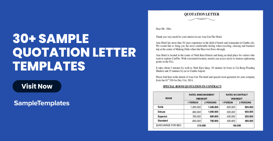 sample quotation letter templates