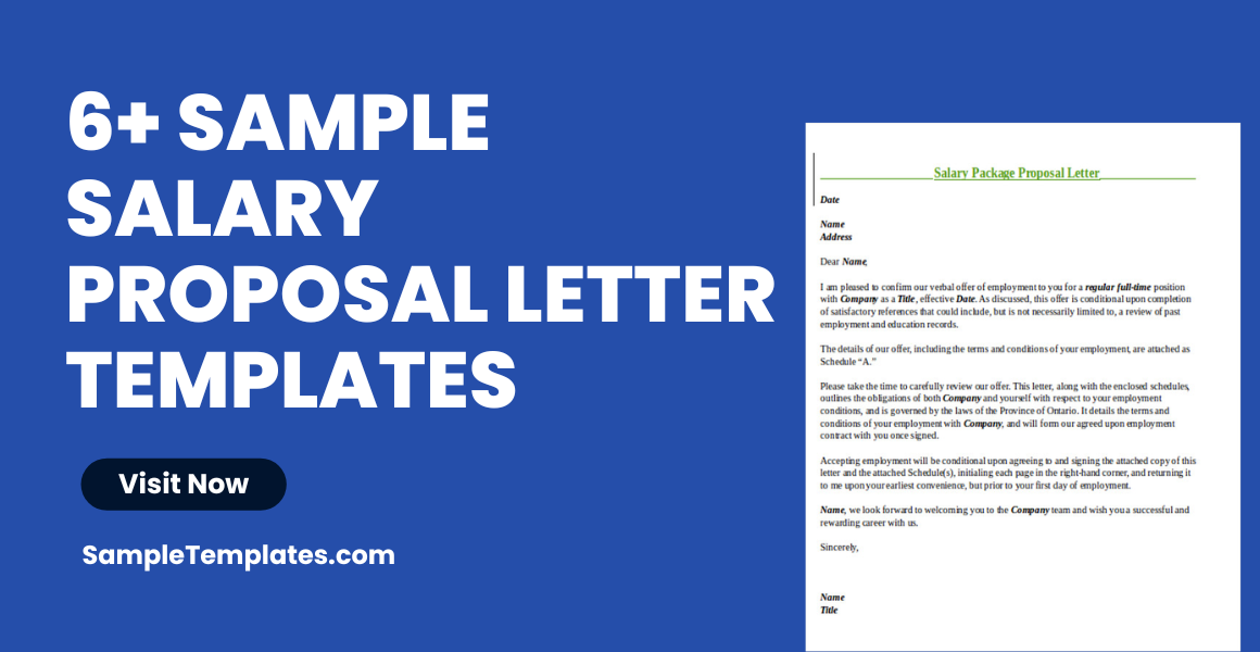 sample salary proposal letter template