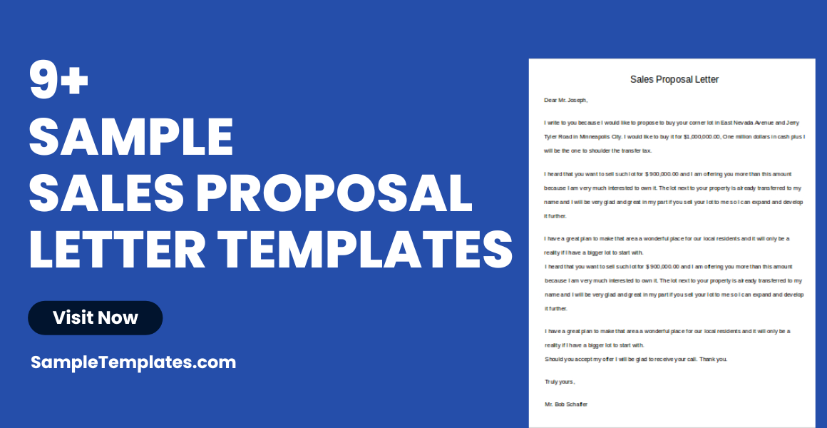 sample sales proposal letter templates