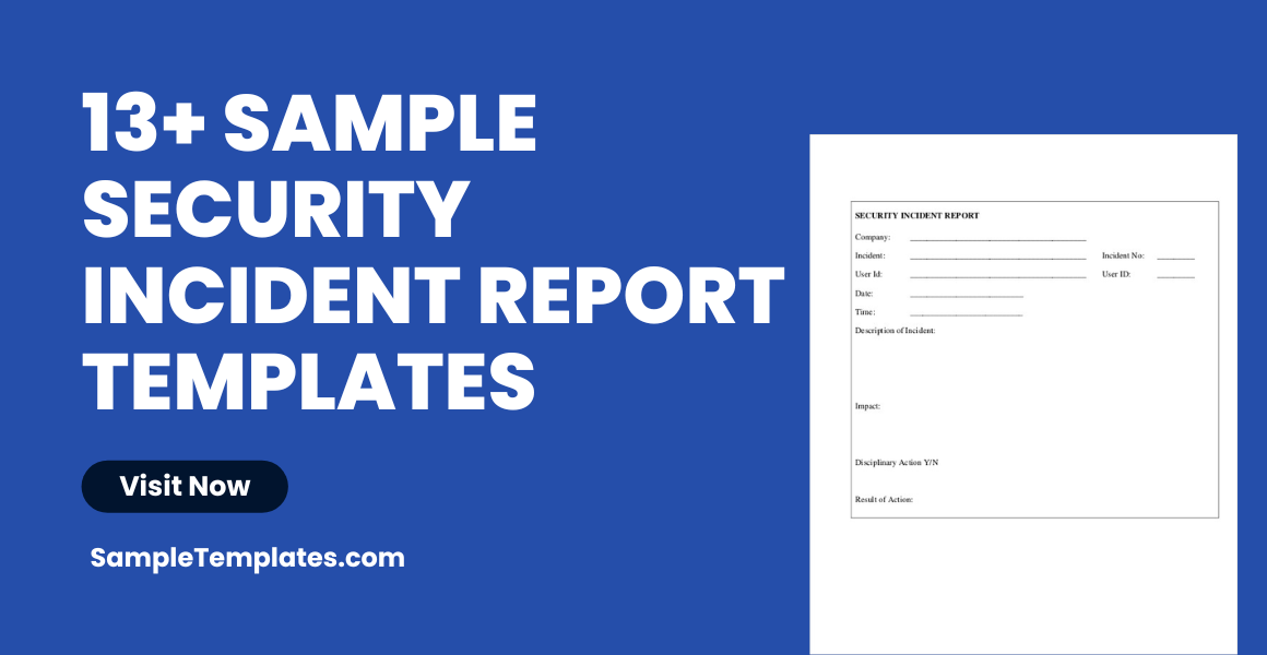 sample security incident report templates