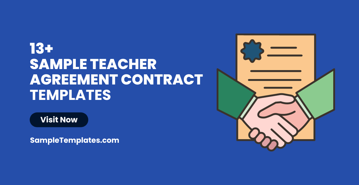 sample teacher agreement contracts templates