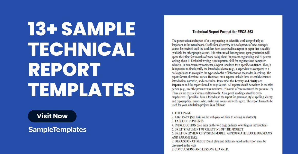 sample technical report templates