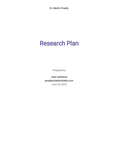 short research plan template