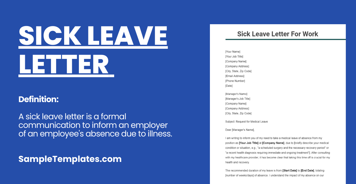 sick leave letters