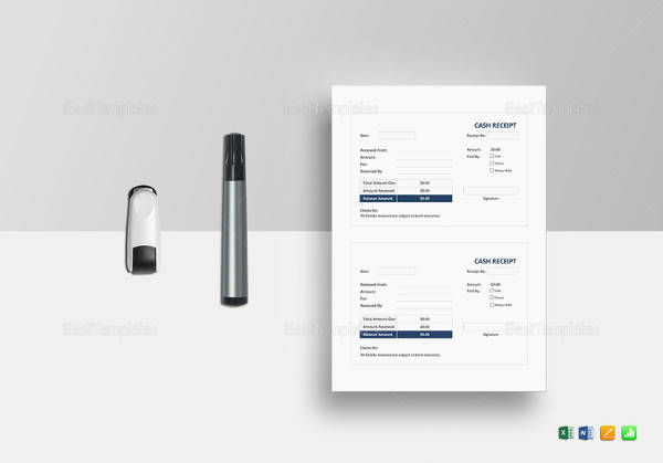 simple cash receipt template