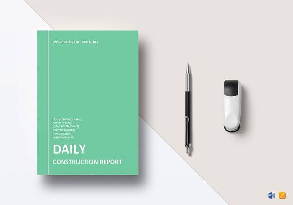 simple daily construction report template