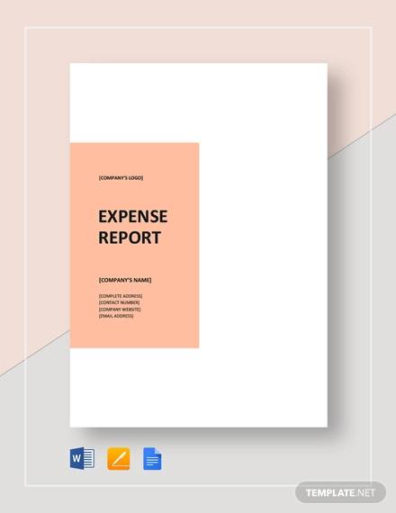 ms word expense report template