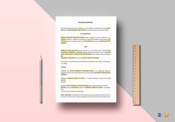 simple freelance contract template