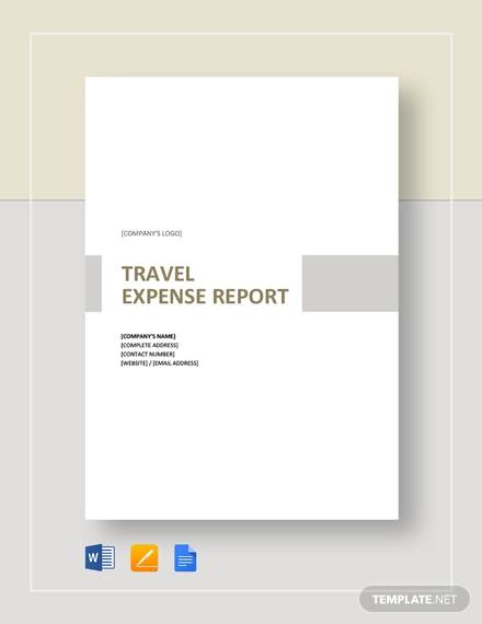 simple travel expense report 