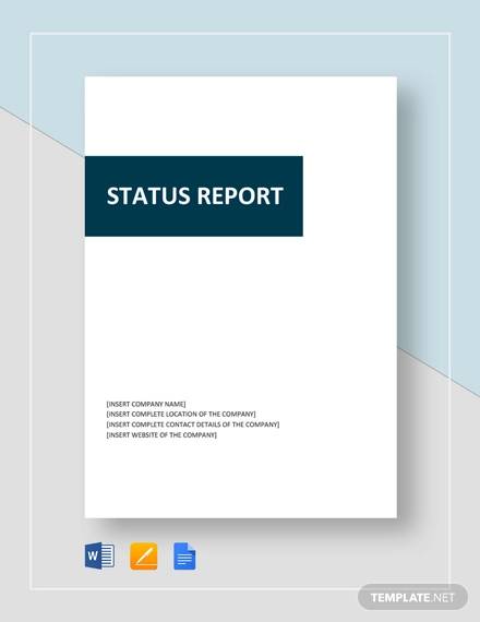 status report template