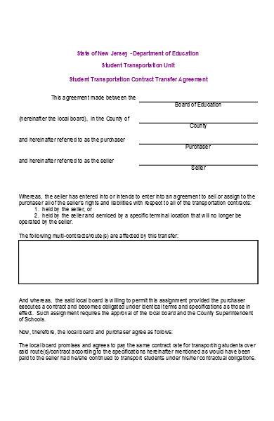 student contract agreement format