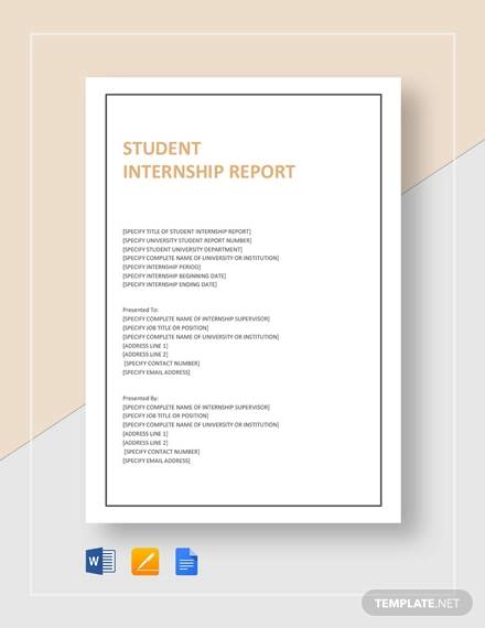 student internship report 