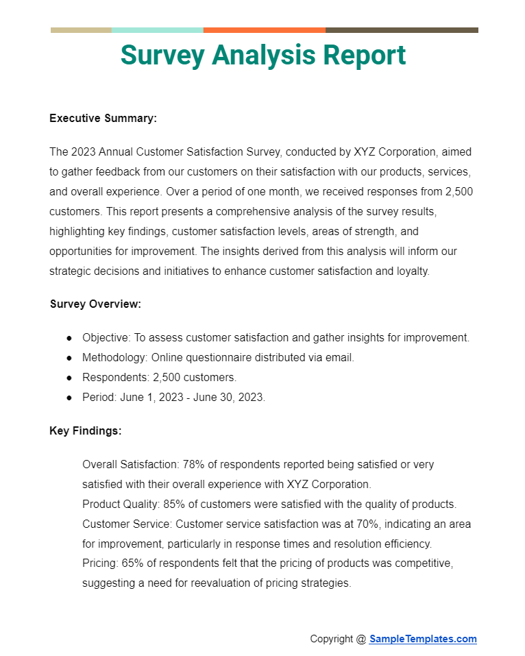 survey analysis report