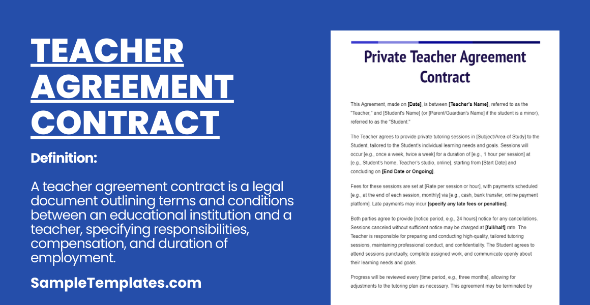 teacher agreement contract