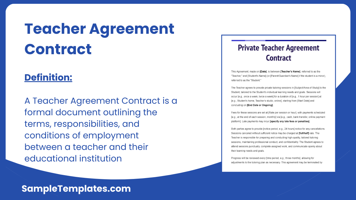 Teacher Agreement Contracts