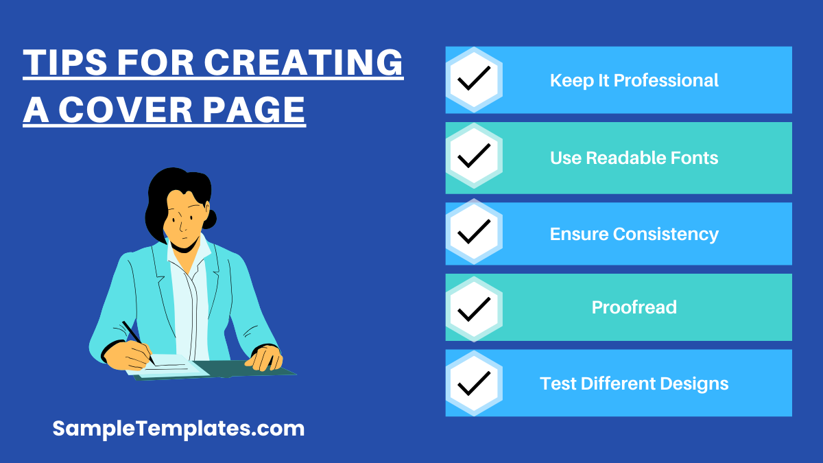 tips for creating a cover page