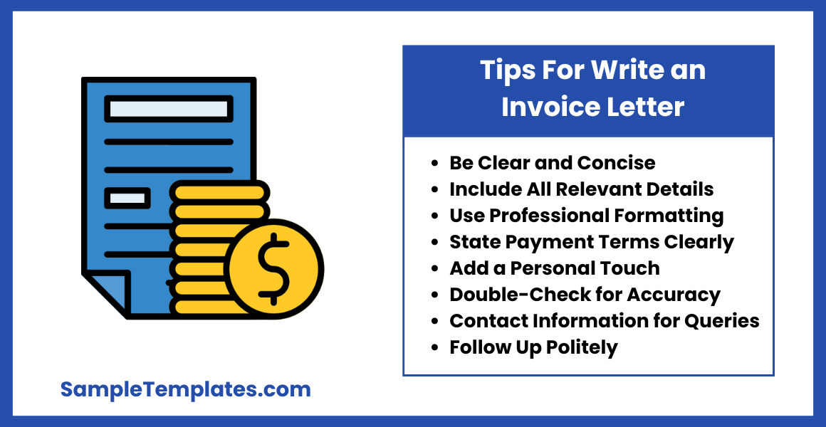 tips for write an invoice letter