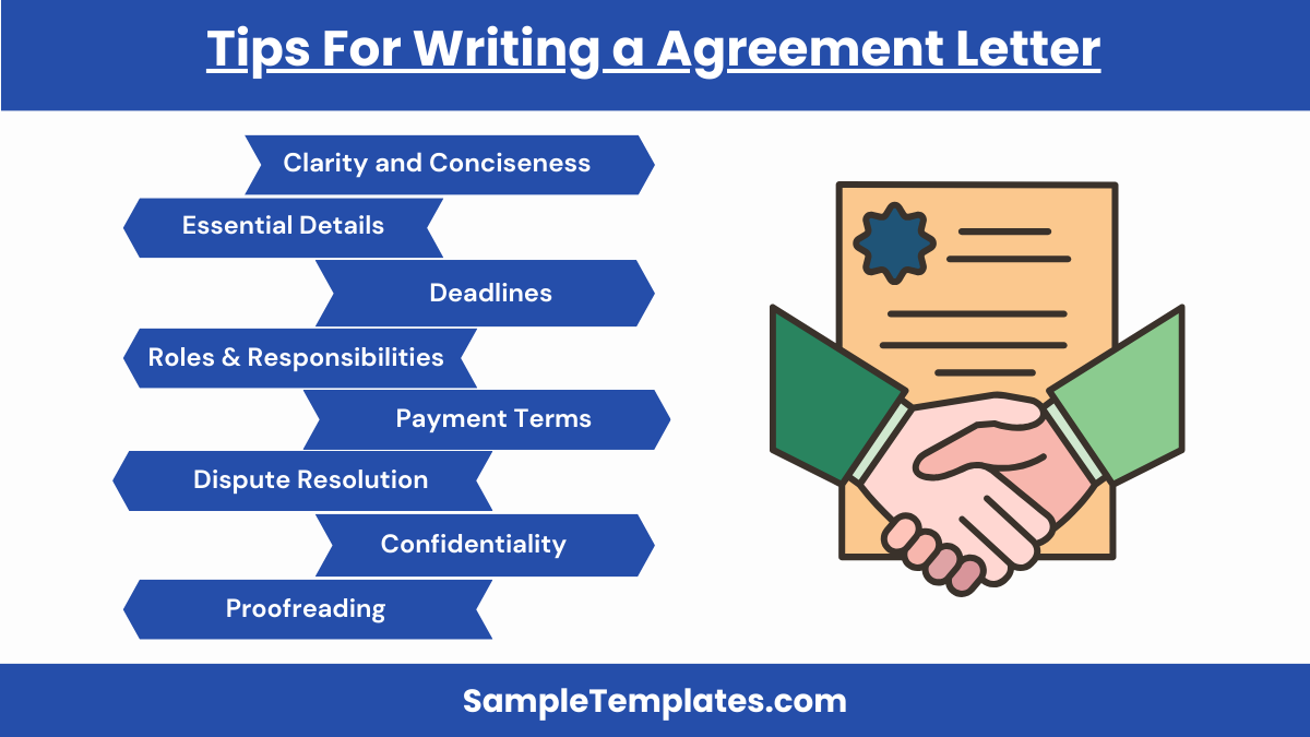 tips for writing a agreement letter