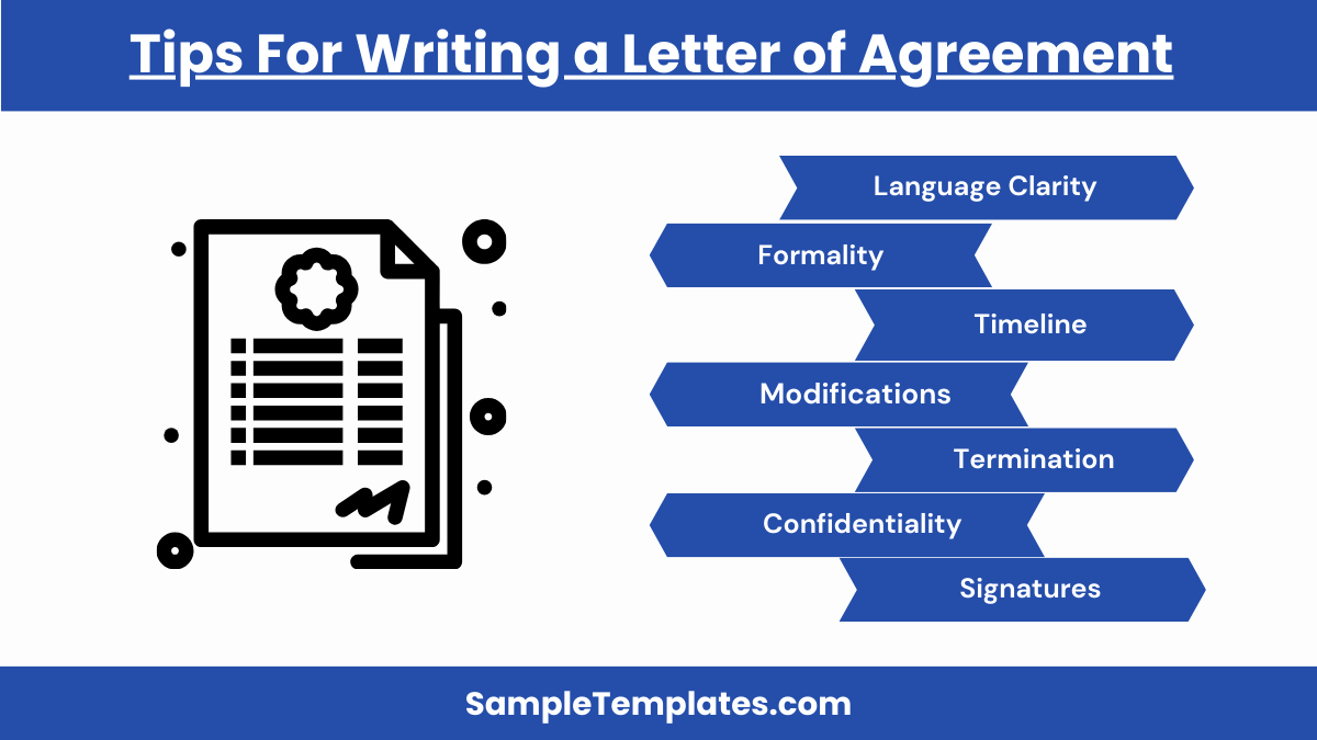 tips for writing a letter of agreement