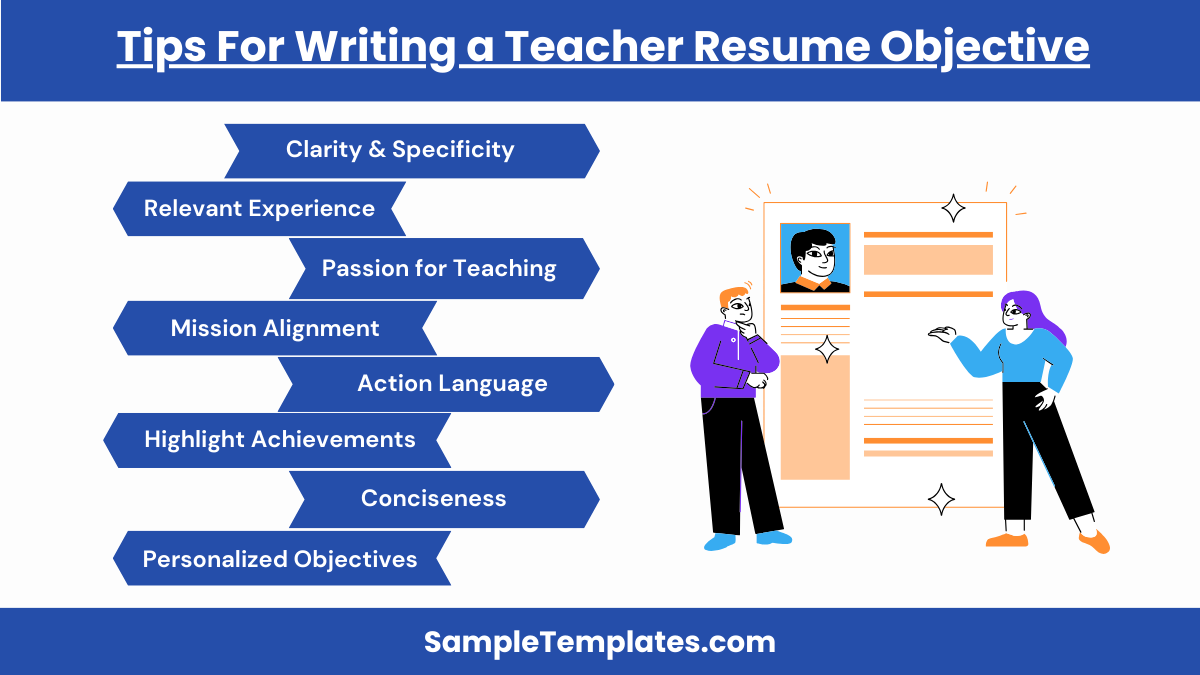 tips for writing a teacher resume objective