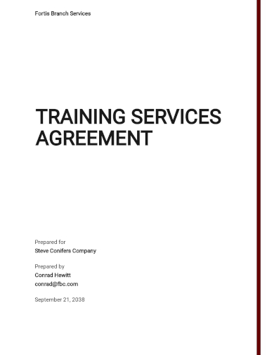 training services agreement template