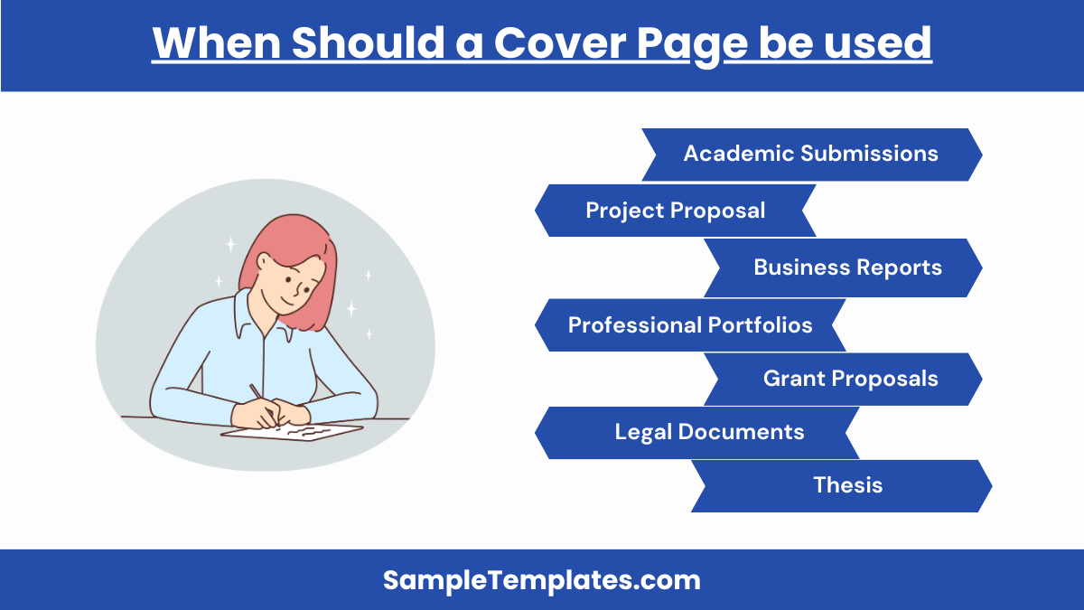 when should a cover page be used