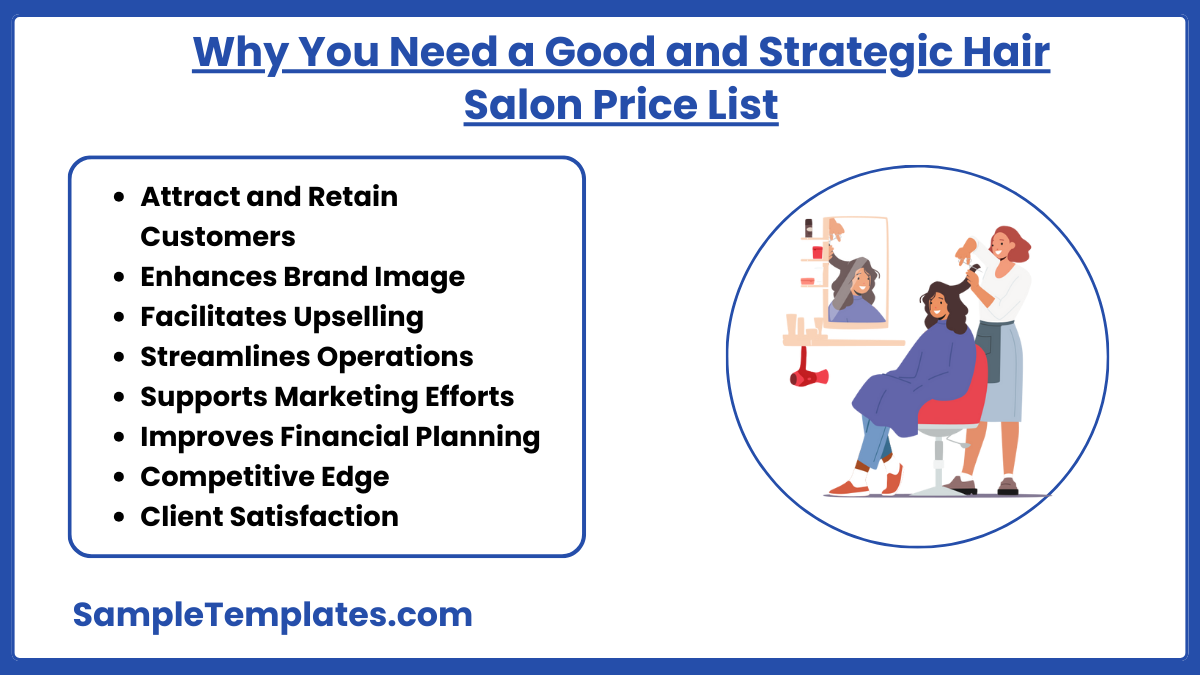 why you need a good and strategic hair salon price list