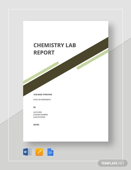 Chemistry Lab Report Template ~ Addictionary