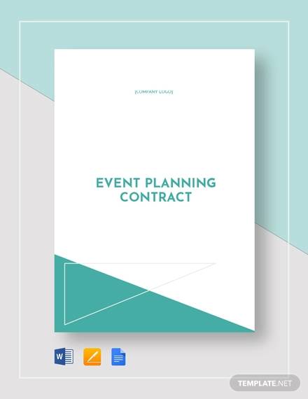 event planning contract