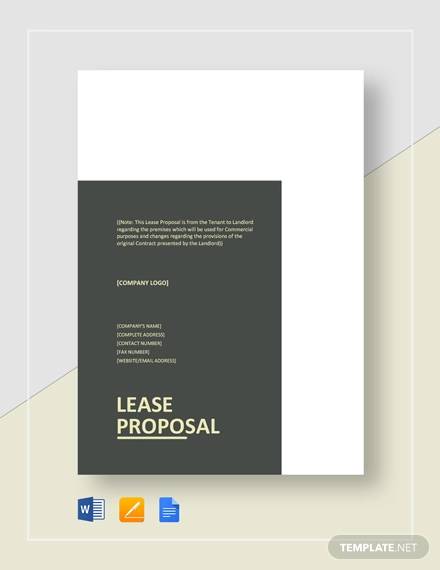 FREE 15+ Sample Lease Proposal Letter Templates in MS Word | Google