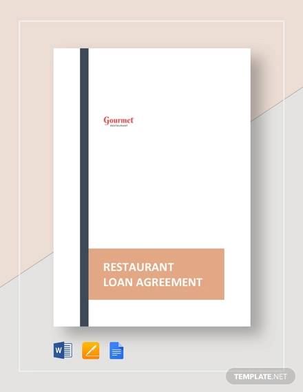 restaurant loan agreement