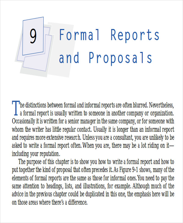 formal business report format