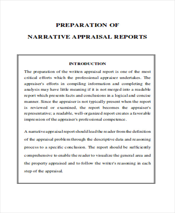 sample narrative report for research paper