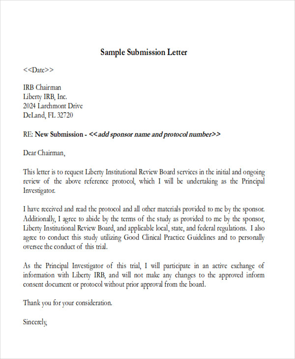 application letter for report submission