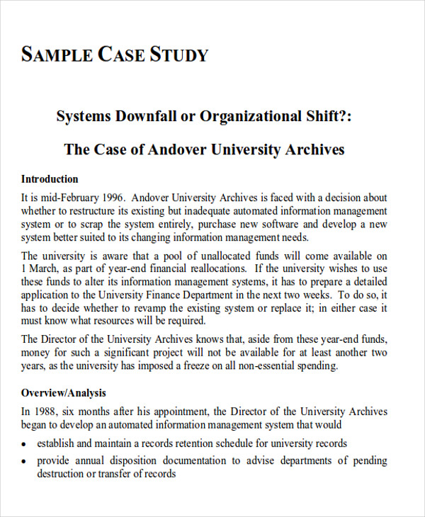 case study report format