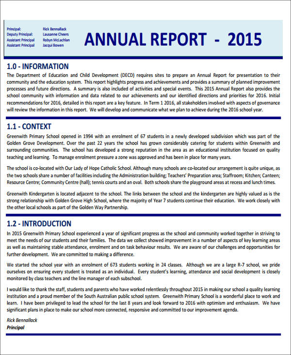 education project report sample