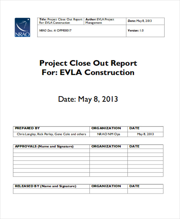 construction project status report free