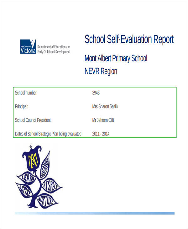 school self evaluation report